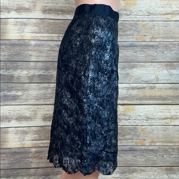 Tenax Silver/Black Lace Skirt - Picture 4 of 10